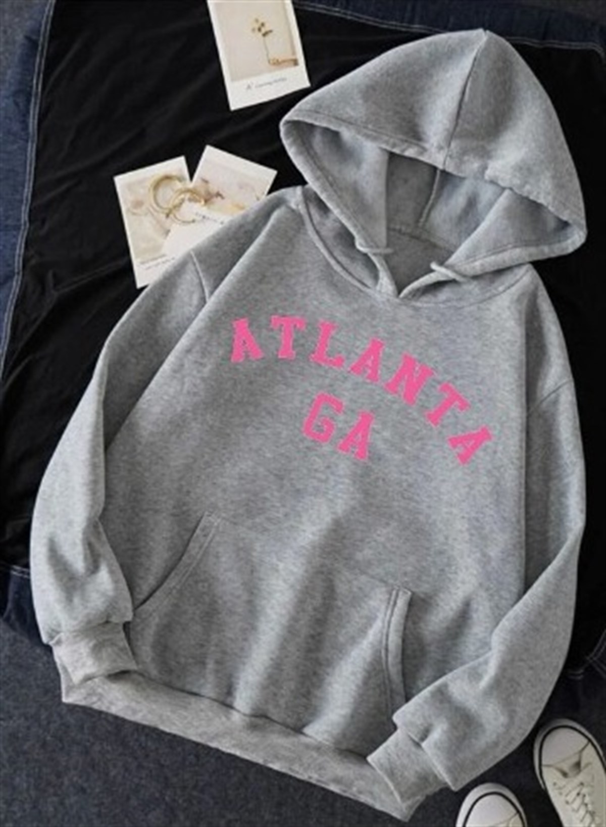 Kadın%20Kapüşonlu%20Sweatshirt%20Atlanta%20GA%20Gri