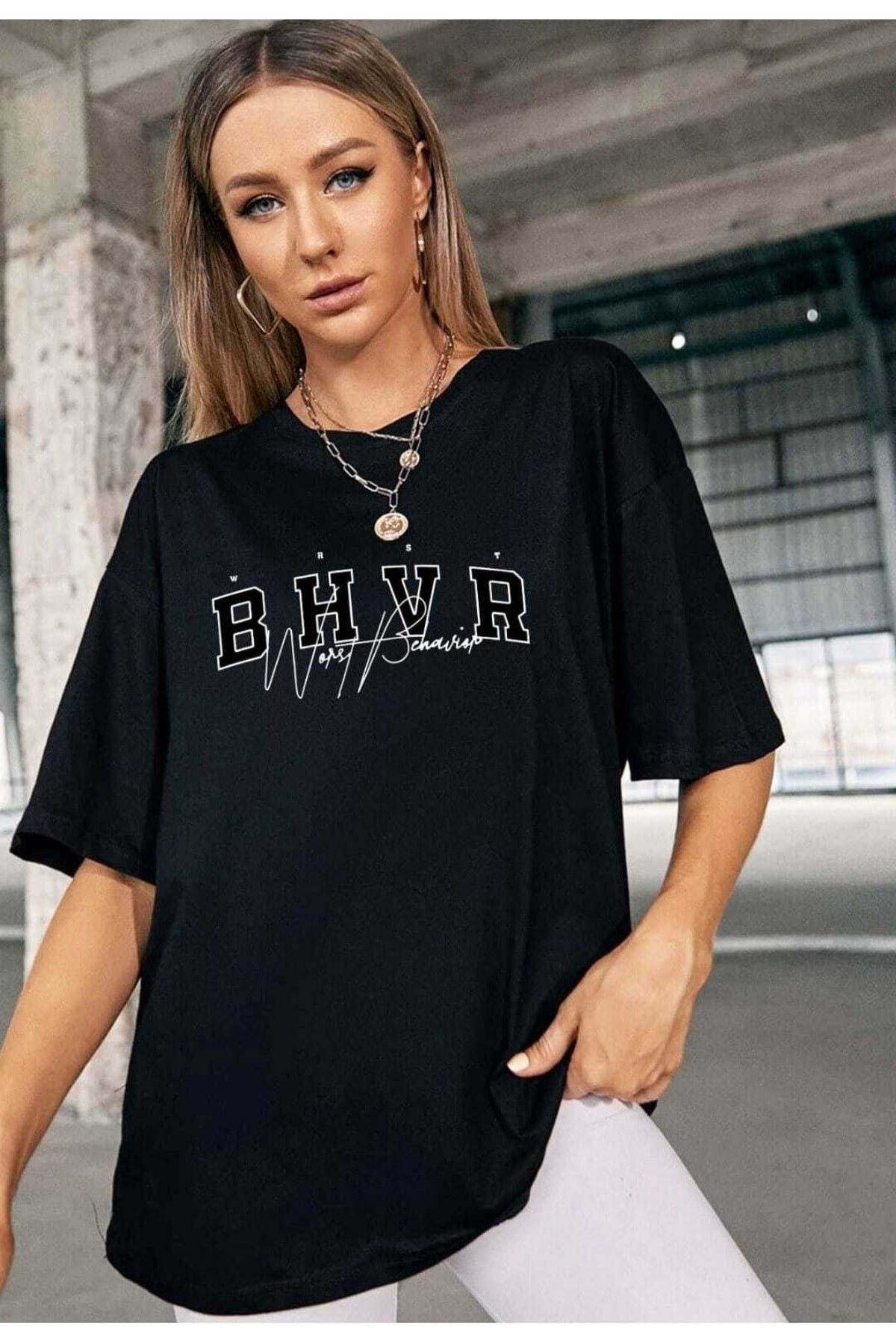 Kadın%20Oversize%20T-shirt%20BHVR%20%20Women%20Baskı