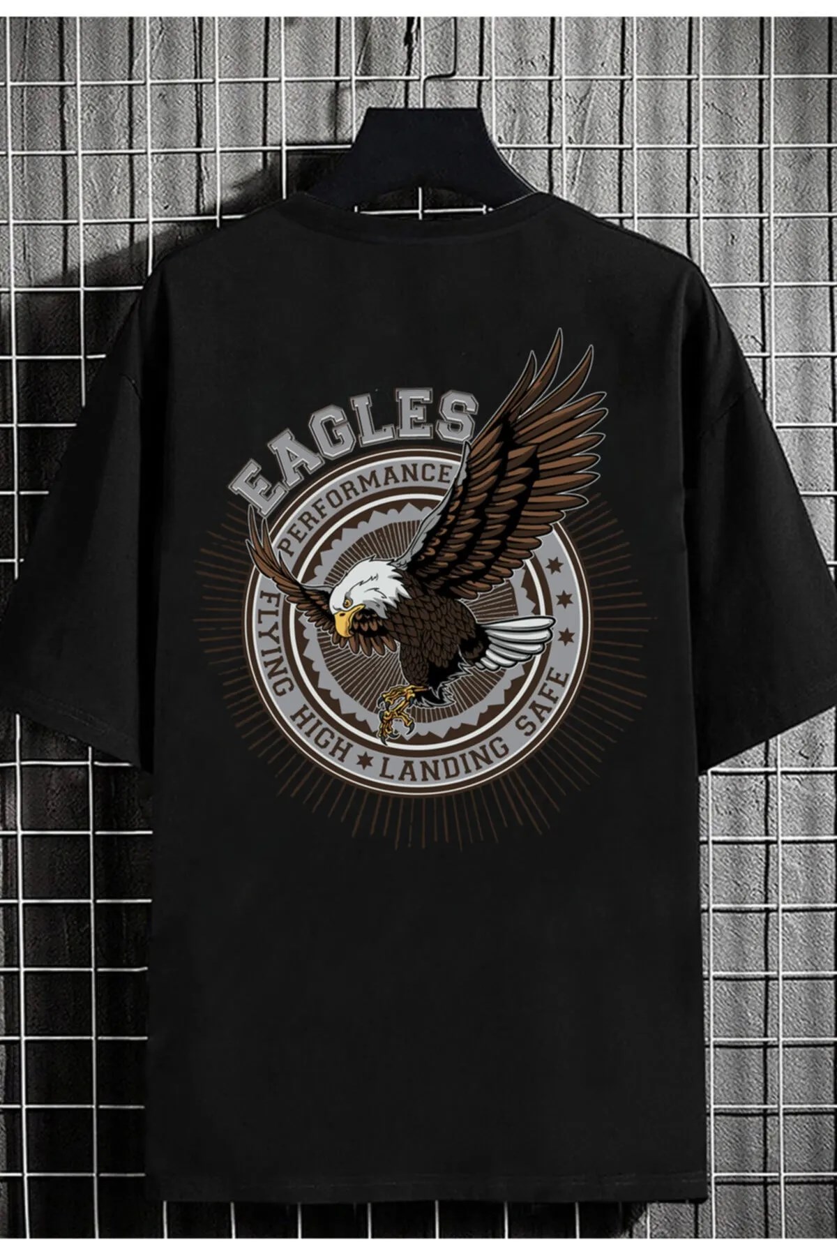 Erkek Eagle Sırt Baskılı t-shirt