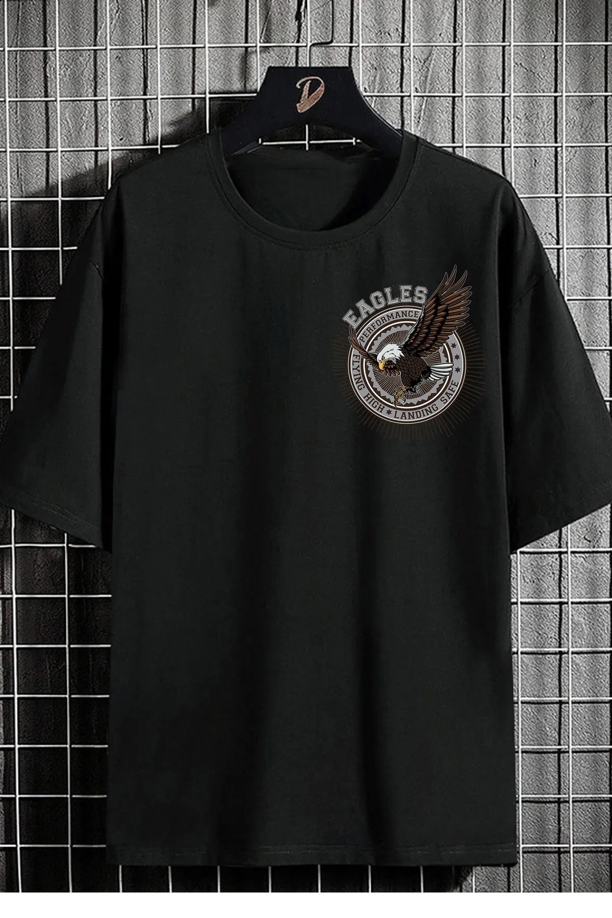 Erkek Eagle Sırt Baskılı t-shirt