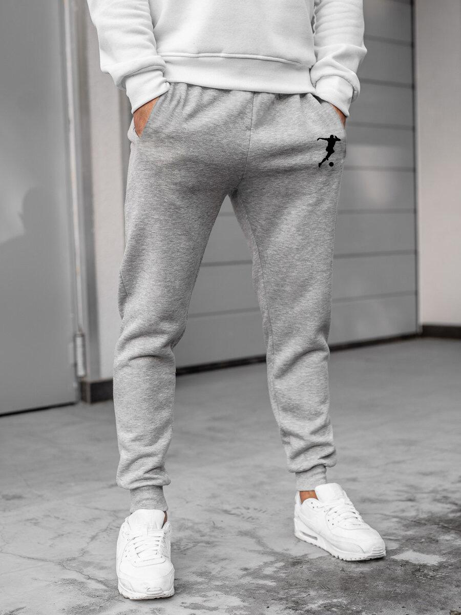 Erkek%20Yazlık%20Gri%20Baskılı%20Eşofman%20Altı%20Dar%20Paça%20Jogger