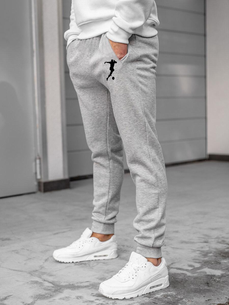 Erkek%20Yazlık%20Gri%20Baskılı%20Eşofman%20Altı%20Dar%20Paça%20Jogger