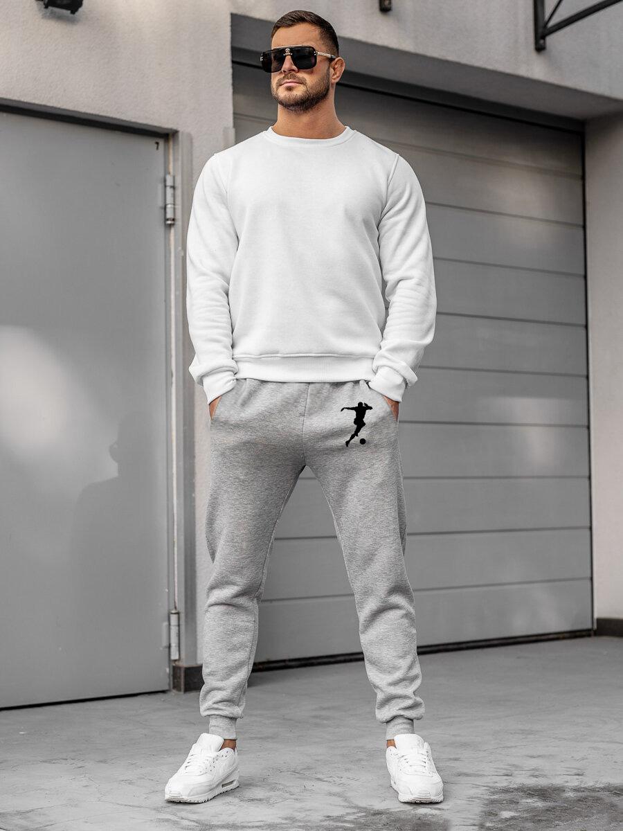 Erkek%20Yazlık%20Gri%20Baskılı%20Eşofman%20Altı%20Dar%20Paça%20Jogger