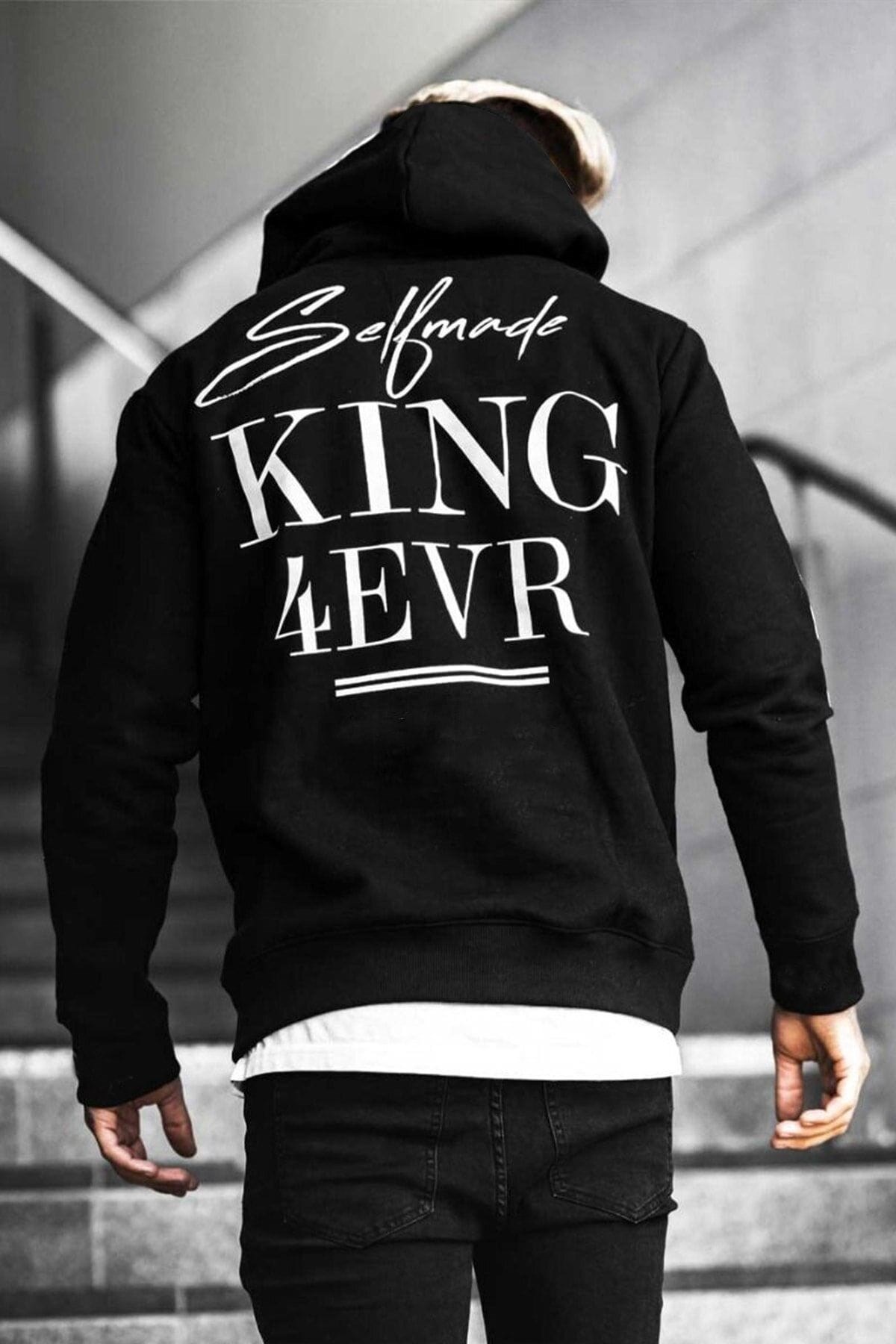 Siyah%20Kapşonlu%20Sweatshirt%20Kıng%20Sırt%20Baskı