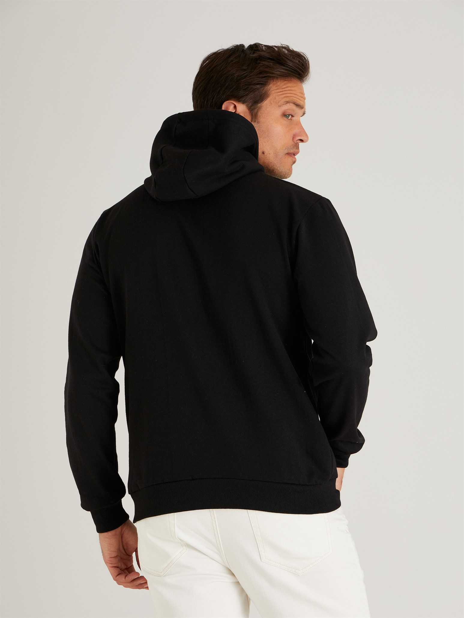 Erkek%20Kapüşonlu%20Sweatshirt%20Siyah%203%20iplik%20