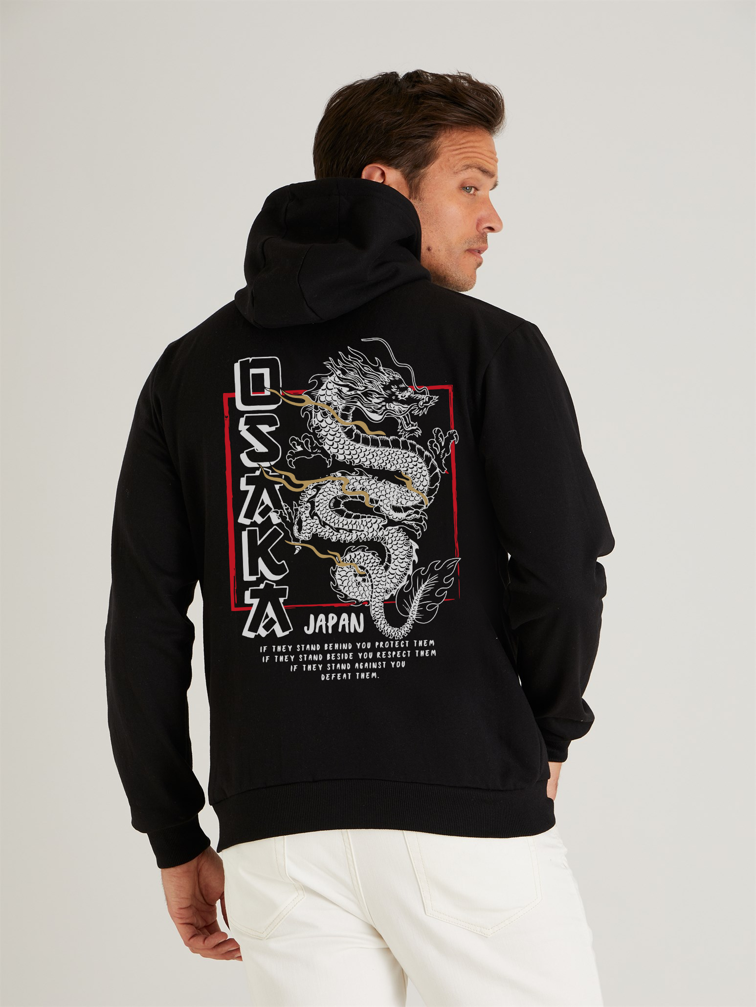 Erkek%20Siyah%20Kapüşonlu%20Sweatshirt%20Osaka%20Baskılı
