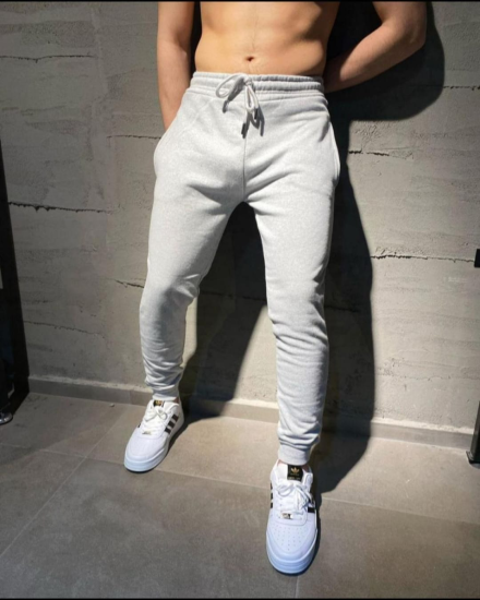 Erkek Yazlık Slim Fit Jogger Gri  Eşofman Altı