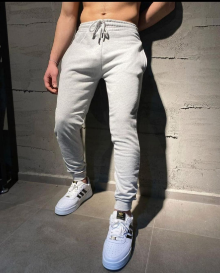 Erkek Yazlık Slim Fit Jogger Gri  Eşofman Altı