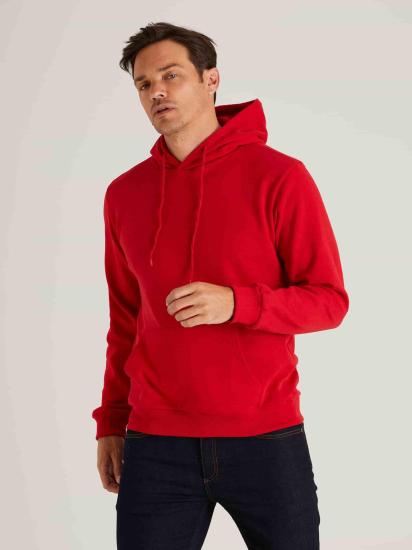 Erkek Kışlık Kırmızı Kapüşonlu Sweatshirt
