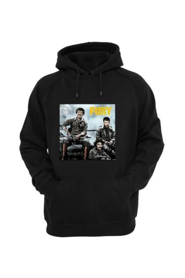 Erkek Kapüşonlu Sweatshirt Müslüm Fruy baskılı Siyah