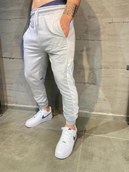 Erkek Slim fit Dar Kesim Gri Jogger Şeritli Eşorfman Altı