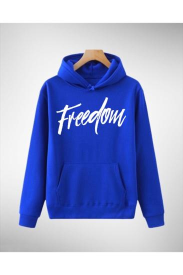 Kadın Kapüşonlu Sweatshirt Mavi Freedom