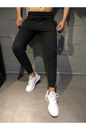 Erkek Kışlık Siyah Slim Fit Dar Kesim Jogger Eşofman Altı