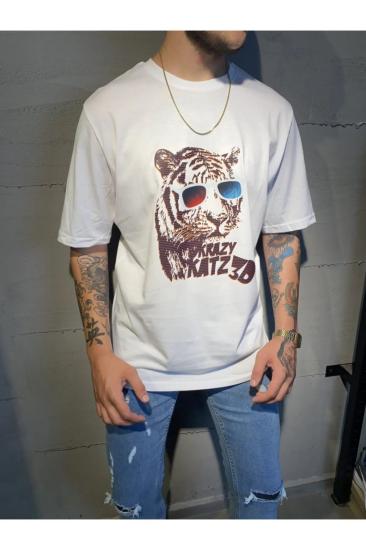 Erkek Krazy 3D Oversize T-shirt