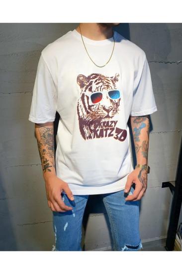 Erkek Krazy 3D Oversize T-shirt