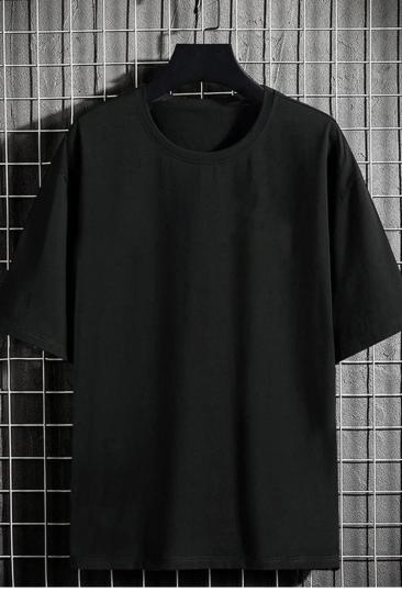Erkek Oversize T-shirt Kurukafaiskelet Sırt Baskı Siyah