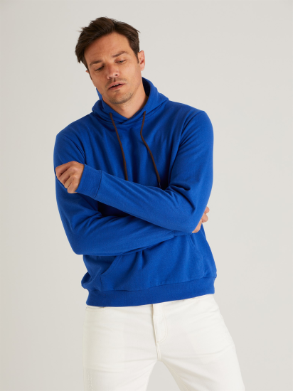 Erkek Kışlık Kapüşonlu Sweatshirt Renkli Şardonlu