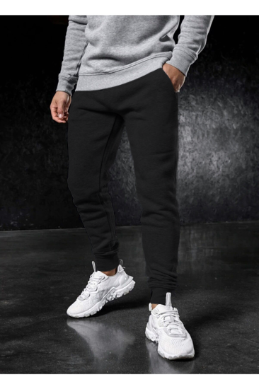 Erkek Kışlık Siyah Slim Fit Dar Kesim Jogger Eşofman Altı