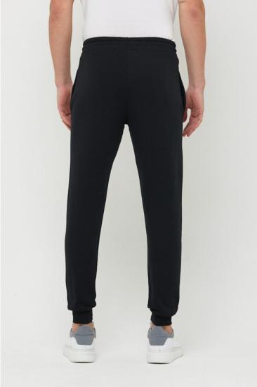 Erkek Kışlık Siyah Slim Fit Dar Kesim Jogger Eşofman Altı 2 Iplik Şardonlu