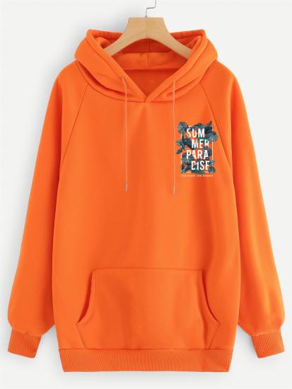 Unısex Kapüşonlu Sweatshirt SummerTuruncu