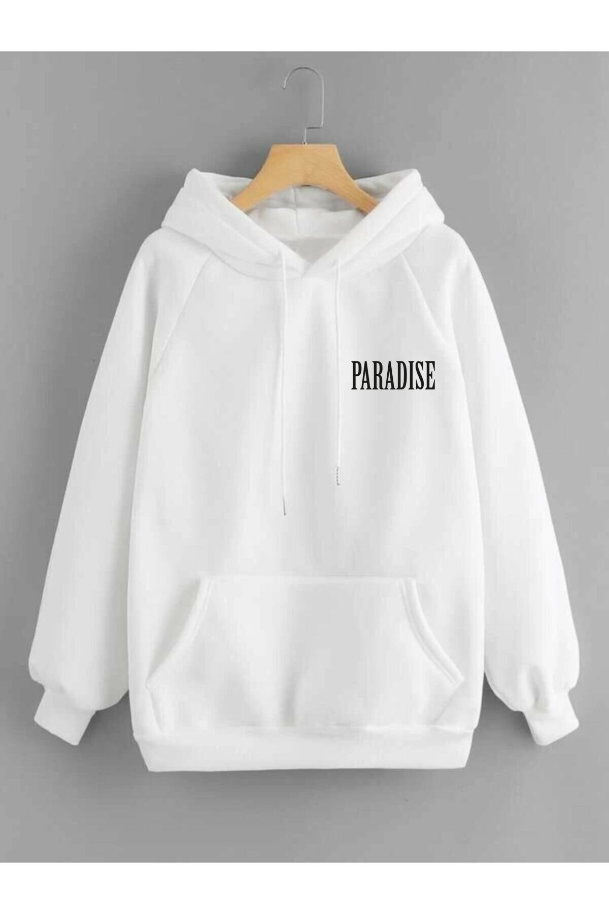 Unisex%20Kapşonlu%20Sweatshirt%20Gangsters%20Sırt%20Baskı%20Beyaz