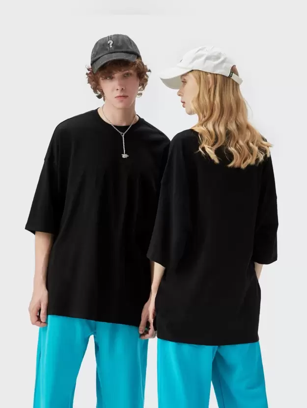 Unisex%20Siyah%20T-Shirt%20Sevgili%20Kombini